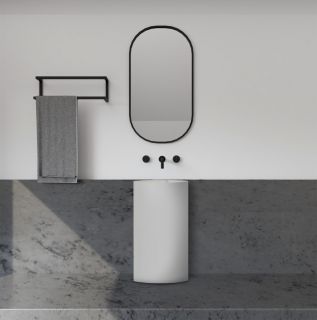 Напольная раковина ABBER Stein AS2506-H 45см белый матовый